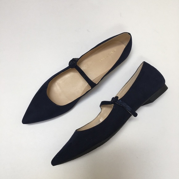pointed toe mary jane flats